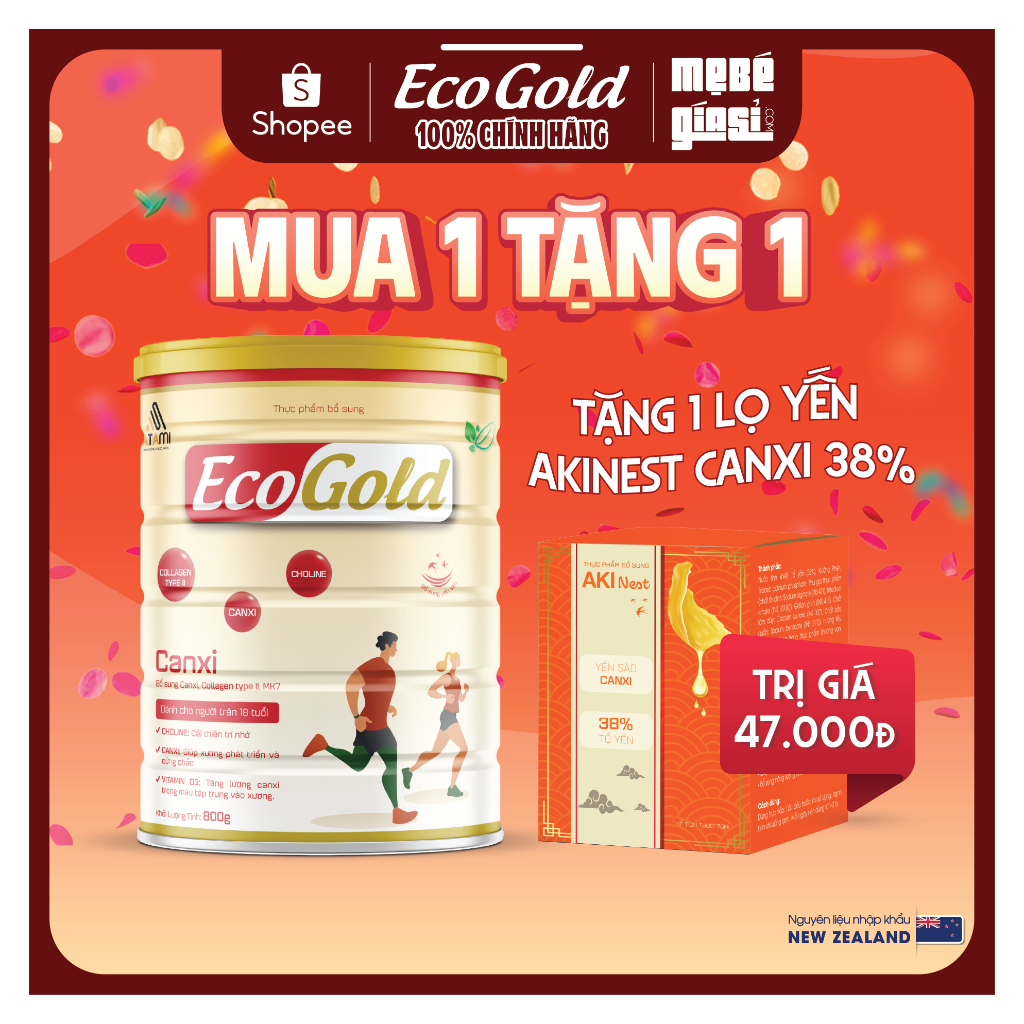 Sữa bột Ecogold Canxi 800g