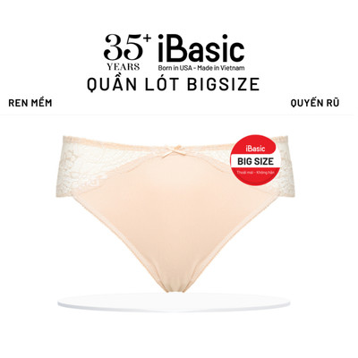  Quần lót big size nữ iBasic ren lưng cao tôn dáng co giãn thoải mái PANW121-BS