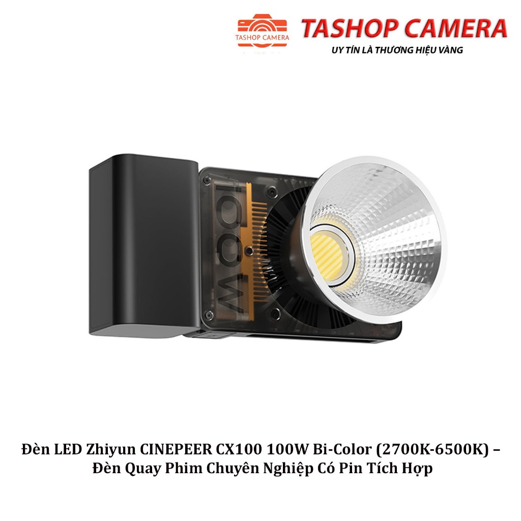 Đèn LED Zhiyun CINEPEER CX100 100W Bi-Color (2700K-6500K) – Đèn Quay Phim Chuyên Nghiệp Có Pin Tích 