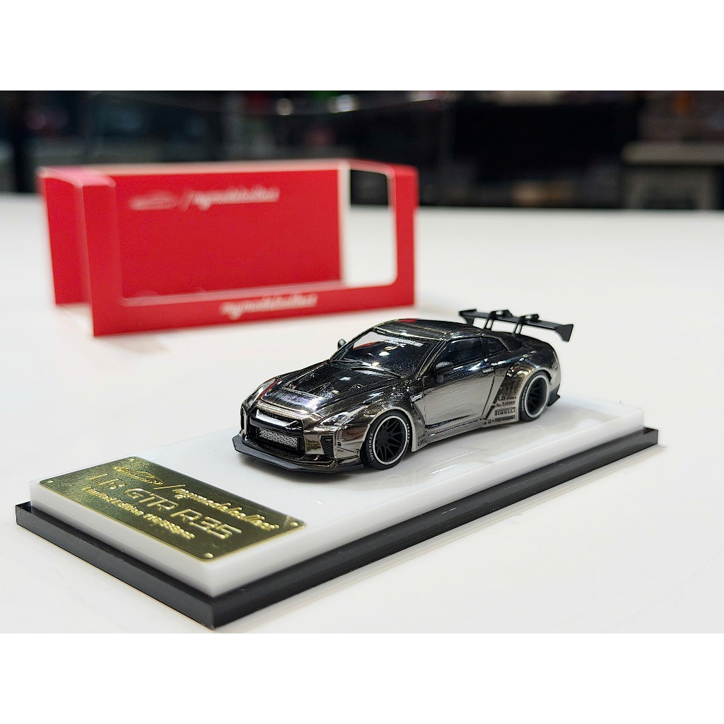 XE MÔ HÌNH NISSAN GT-R R35 LBWK 1.5 CHROME,TỶ LỆ 1/64 MY MODELCOLLECT