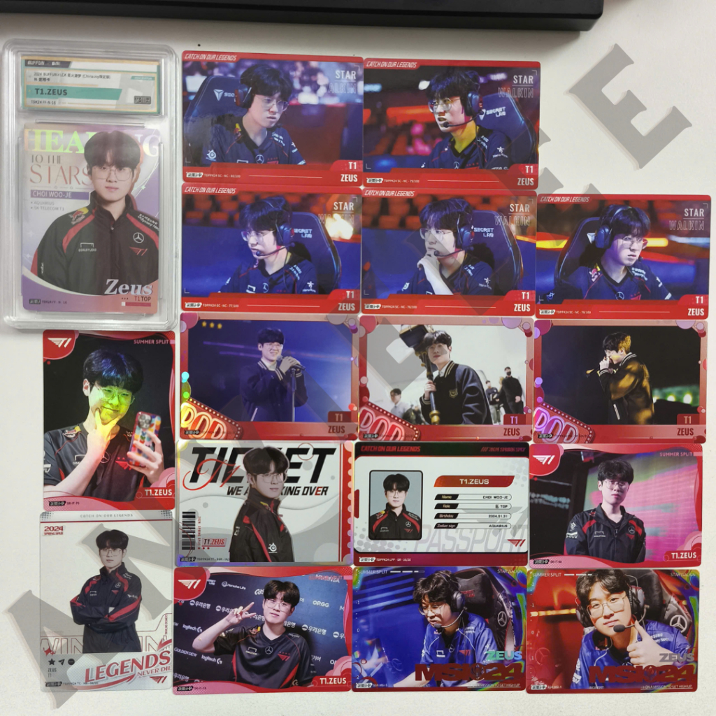 Card bo góc Zeus T1 Buffun LCK photocard chính hãng