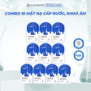 GOOKIN COMBO 10 Mặt Nạ Cấp Nước, Khóa Ẩm Cho Da Khô Ráp Aqua Multi Ha Ampoule Mask 30ml x 10