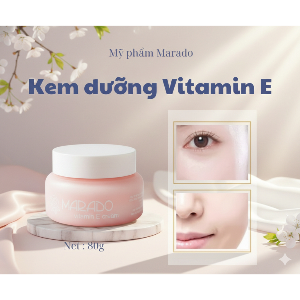 Kem dưỡng ẩm Vitamin E Marado hương Hoa Hồng 80g