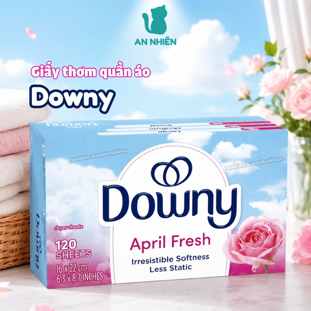 Giấy thơm sấy quần áo Downy April Fresh hộp 120 tờ