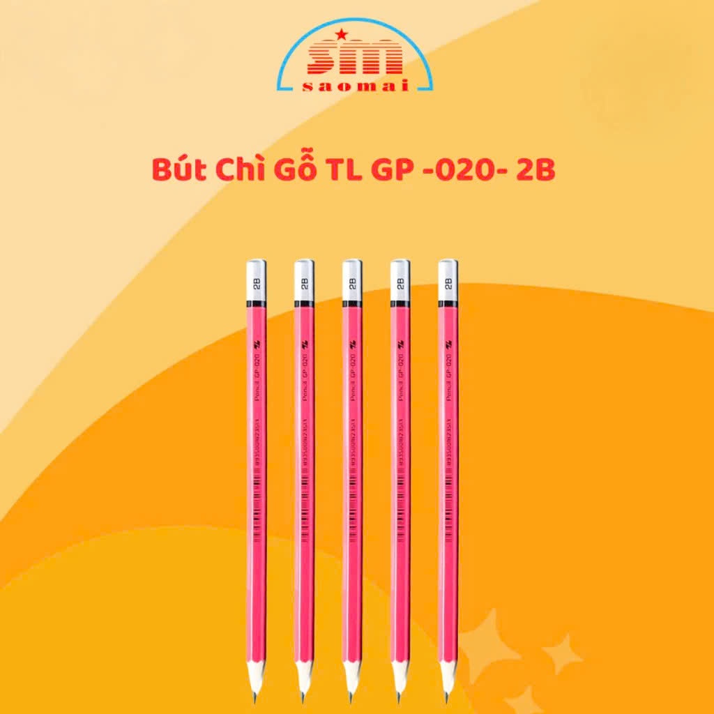 Bút Chì Gỗ Thiên Long GP - 020 - 2B, Bút Chì Gỗ Thiên Long 2B
