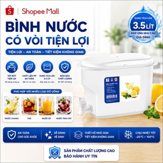 Bình đựng nước có vòi 3.5 lít có nắp đậy an toàn, bảo quản, chịu nhiệt tốt - PTLUXURY