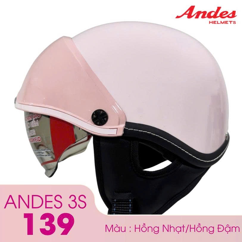 Nón Bảo Hiểm ANDES 139 Kính Giấu