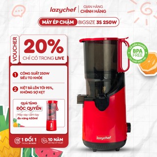 Máy Ép Chậm Nguyên Quả 3S Lazychef Bigsize 250W – Ép Trái Cây, Rau Củ, Tháo Lắp 3s