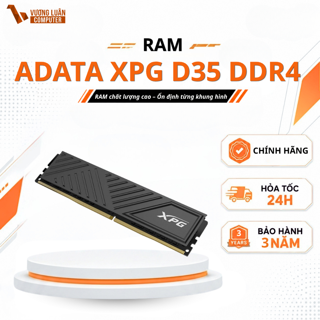 RAM ADATA XPG D35 16GB DDR4 3200Mhz Black Chính Hãng Giá Tốt