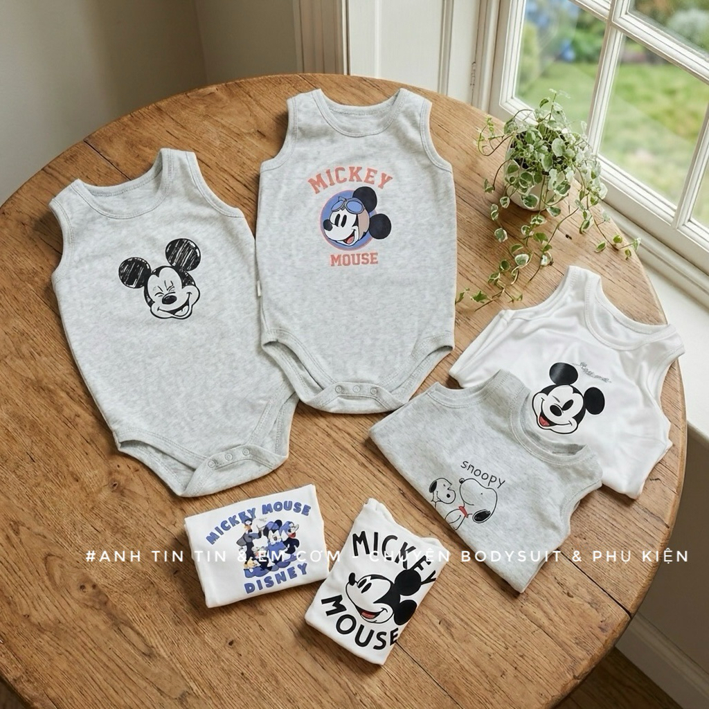 Body sát nách bé trai –Body suit ba lỗ cho bé - Chất liệu cotton gân Hàn mềm mịn ( 5-14kg)