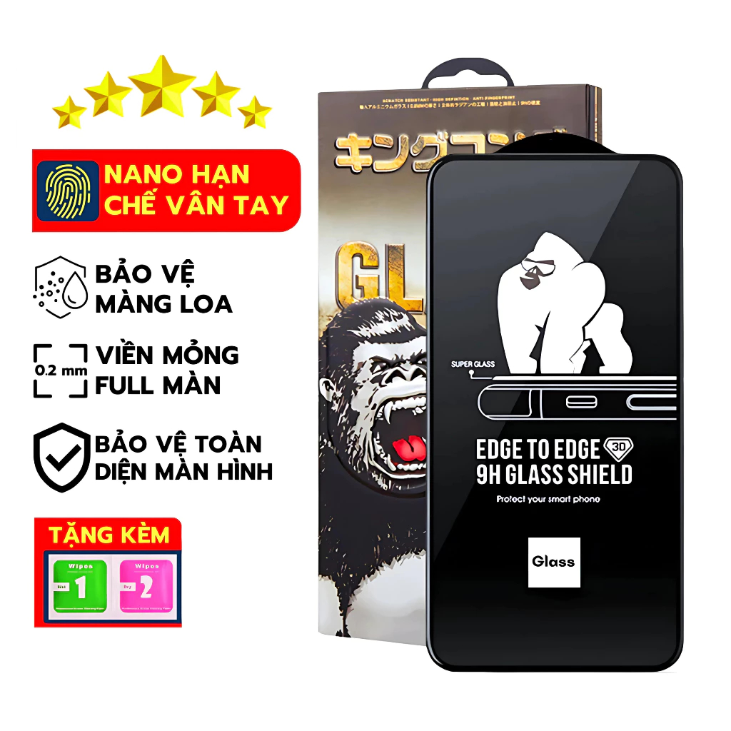 Kính Cường Lực iPhone KK Đen 3D Cao Cấp, Full Màn Xịn - iP…