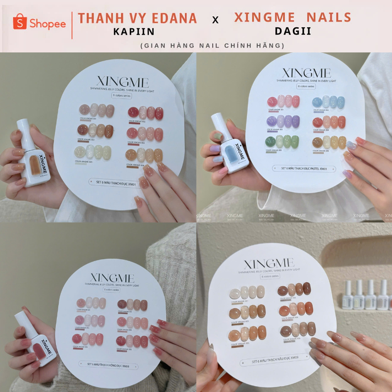 Sơn Thạch Đục XINGME 6 Màu Cao Cấp Kèm Bảng Màu Cao Cấp