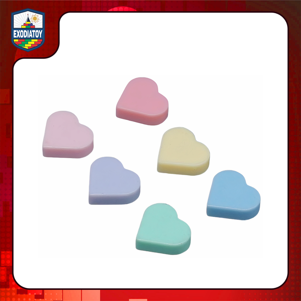 [COMBO 100 cái] Mô hình Phụ kiện MOC Gạch vuông 1x1 hình trái tim - Tương thích PART 39739