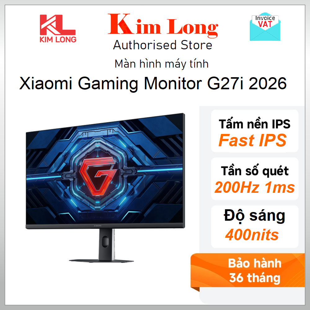 Màn hình máy tính Xiaomi G27i 2026 Fast IPS/1ms/200Hz/HDR400 - Chính hãng Digiworld
