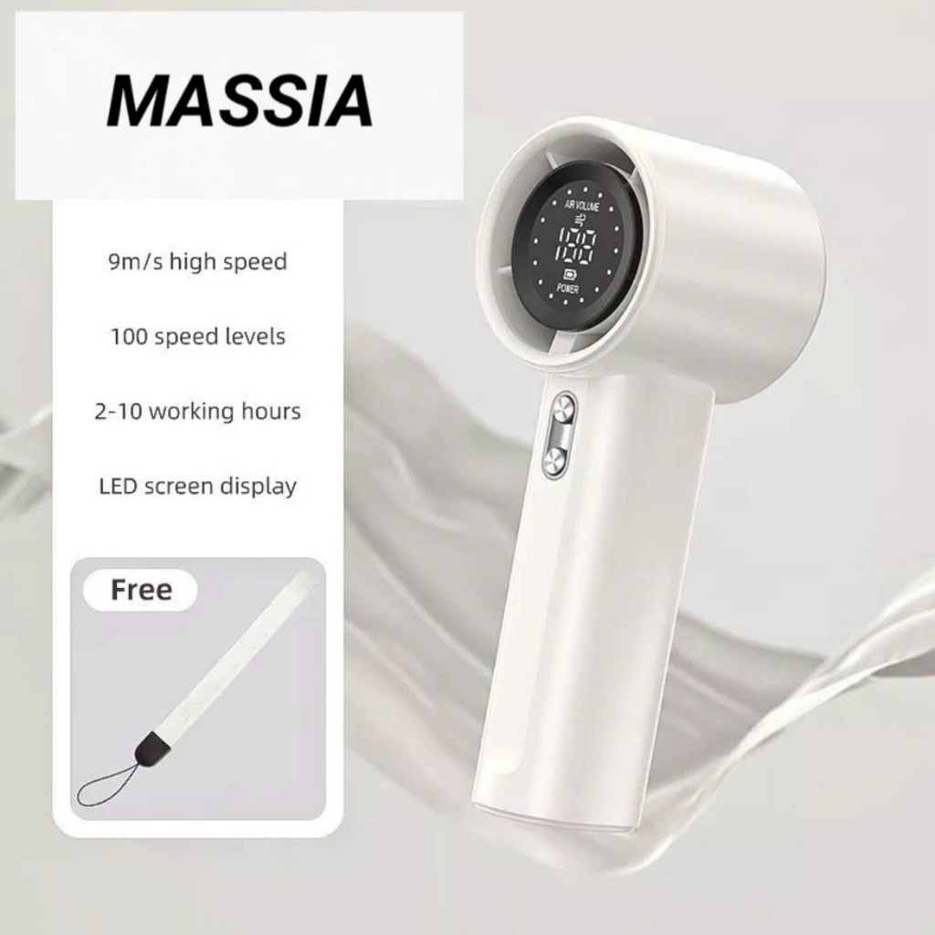 Quạt MASSIA mini cầm tay M2 5000mAh di động có thể sạc gió mạnh