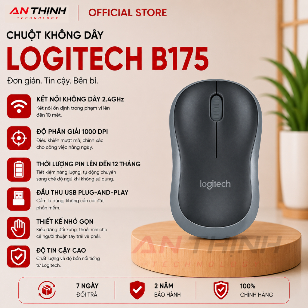 Chuột Logitech không dây B175
