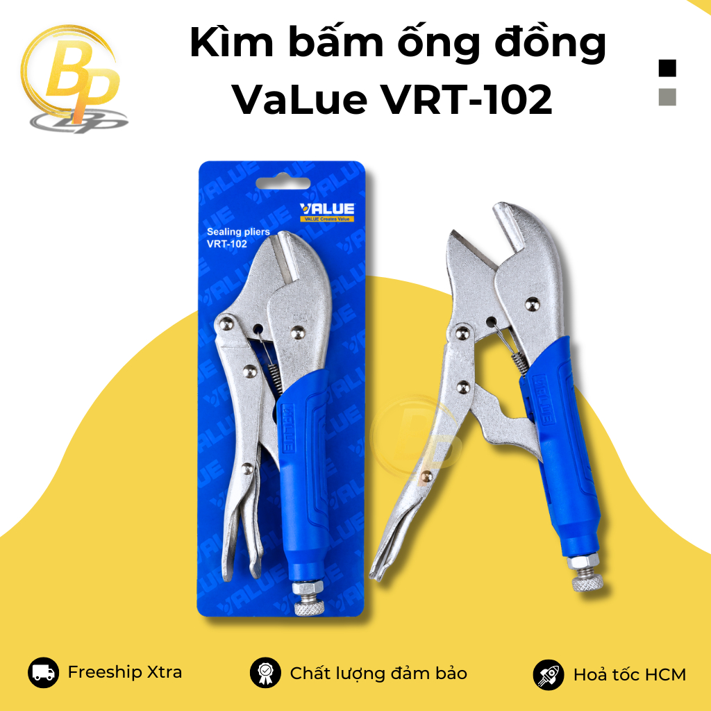 Kìm bấm ống đồng VaLue VRT-102 - Kềm bấm ống đồng Value VRT-102 - Kìm kẹp ống đồng Value