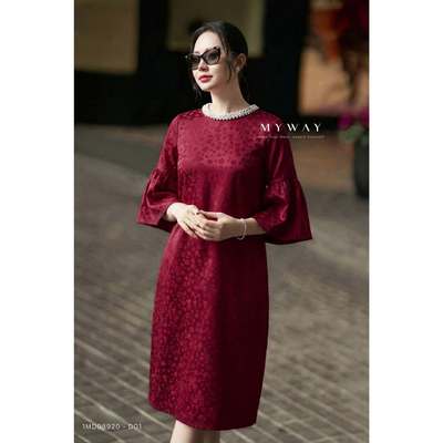 Đầm Dự Tiệc Nữ MY WAY Dáng Suông Tay Loe Sang Trọng 1MD08920 1MD08920B
