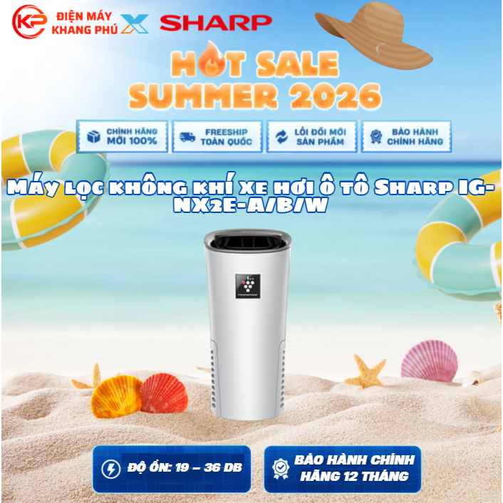 Máy lọc không khí xe hơi ô tô Sharp IG-NX2E-A/B/W