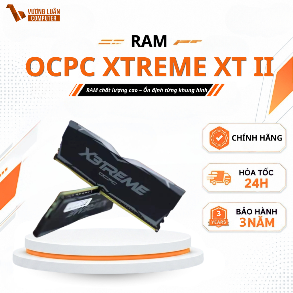 RAM Desktop OCPC Xtreme II 16GB DDR4 2666MHz CL19 1.2V Tản Nhiệt Đen - Hàng Chính Hãng
