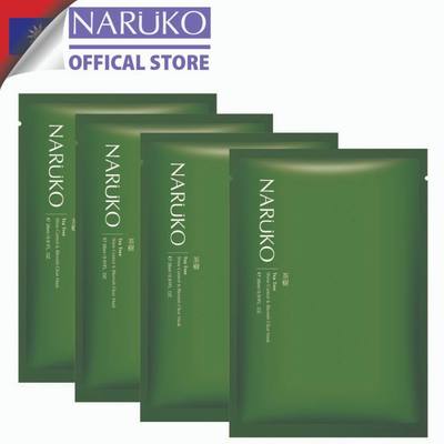 [Set dùng thử] Combo 4 miếng mặt nạ Naruko trà tràm dành cho da dầu và mụn (Bản Đài)