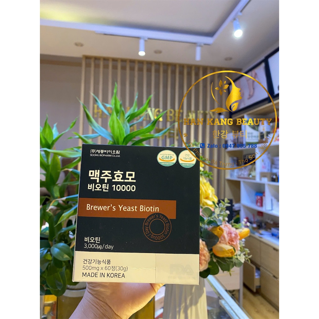 [SĂN DEAL] Viê.n uố.ng mọc tóc m.en b.ia khô Brewers Yeast Biotin 60 viên Hàn Quốc