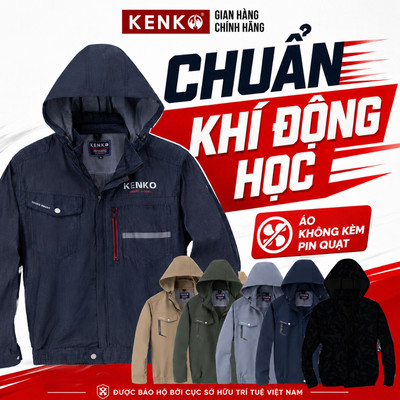 [ÁO KHÔNG BAO GỒM PIN+QUẠT] Áo điều hoà KENKO Smart & Cool vải KAKI taslan dày dặn kỹ thuật cao 6 màu sắc