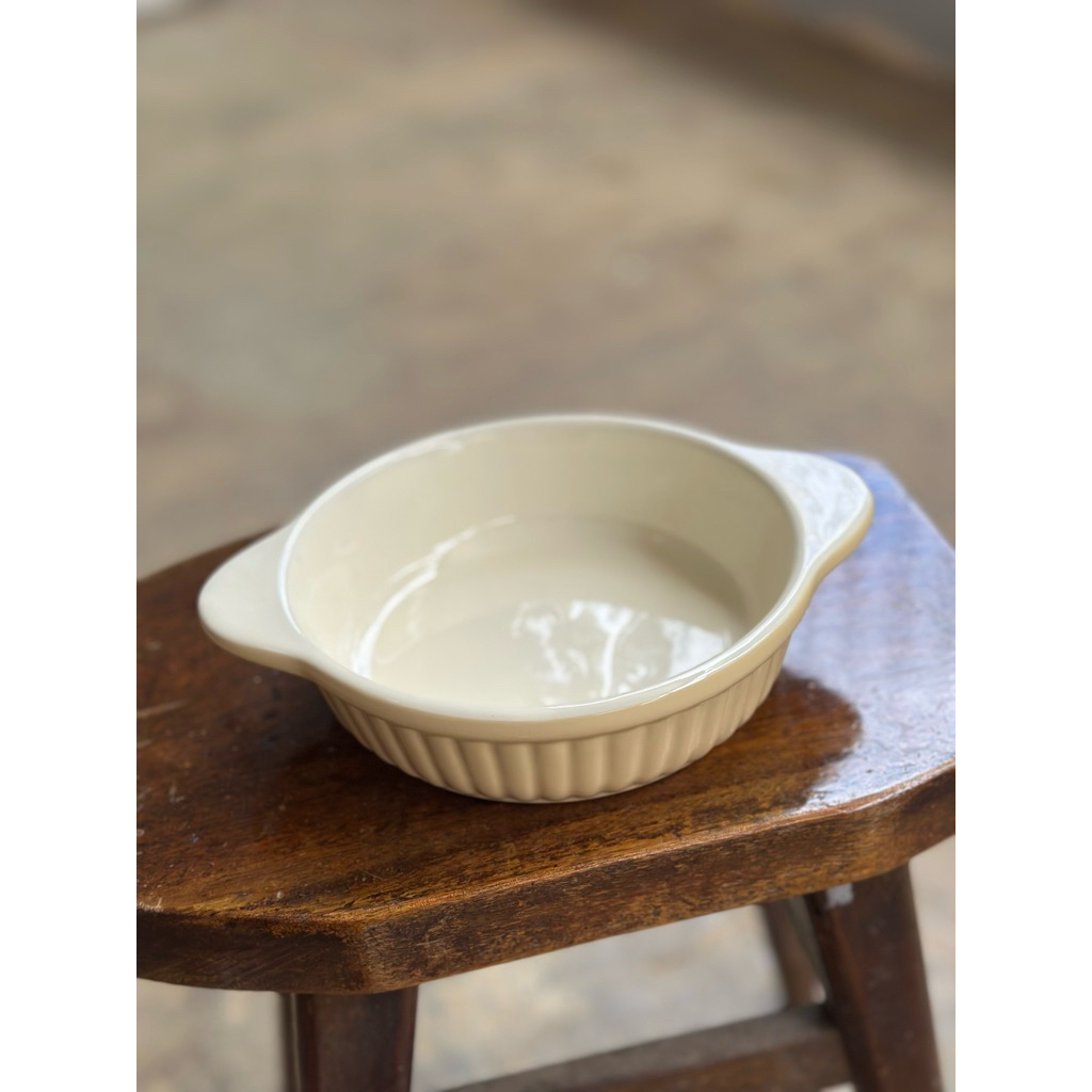 Thố gốm màu caffe nhạt - Gốm nhật (hàng nguyên vẹn, k sứt mẻ)