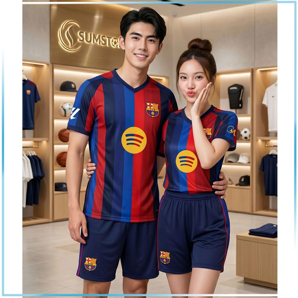 Bộ Áo Barca Classical Mẫu Cực Đẹp - Đồ Đá Banh Thể Thao Nam Nữ Mới Chất Lượng Cao Cấp