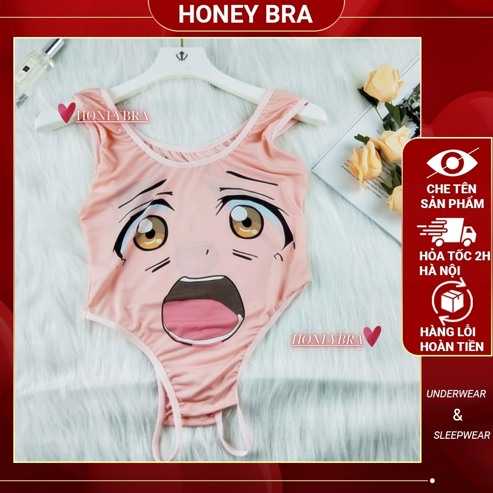 Bodysuit Đồ Ngủ Nữ Gợi Cảm JS53 HoneyBra - Jumsuit Anime Ngực Phồng Sexy Quyến Rũ Cho Nàng Tự Tin