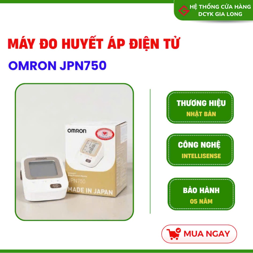 Máy Đo Huyết Áp Bắp Tay Tự Động Omron JPN750 - Nhập Khẩu Chính Hãng Nhật Bản
