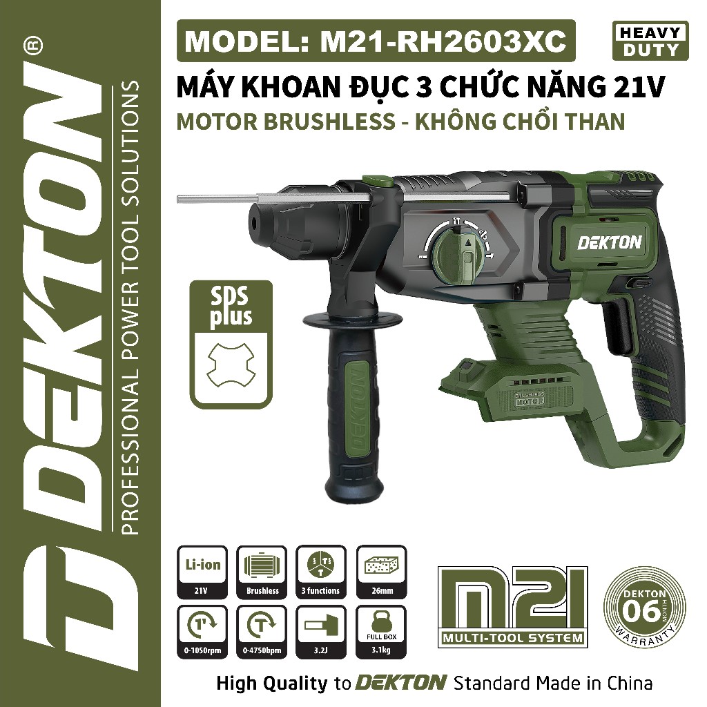 New🌟M21-RH2603XC/ MÁY KHOAN ĐỤC 3 CHỨC NĂNG DEKTON