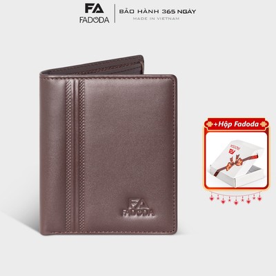 Ví nam da bò dáng đứng basic in vân Fadoda VN043