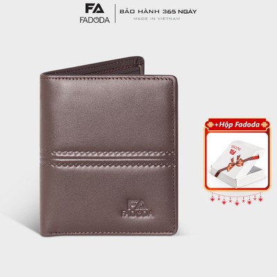 Ví nam da bò dáng đứng basic thời trang Fadoda VN047