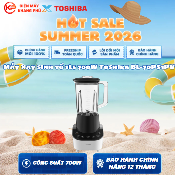 Máy xay sinh tố 1L5 700W Toshiba BL-70PS1PV