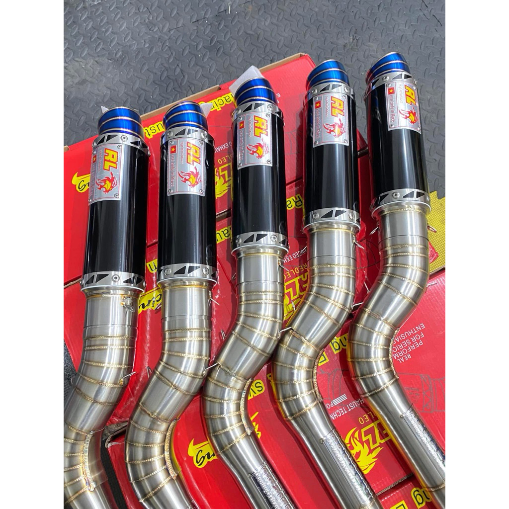 Sét Pô Redleo cổ tăng Exciter 150 Đủ Size.Đủ màu Carbon Đen,Carbon Tím,Full Đen Bóng