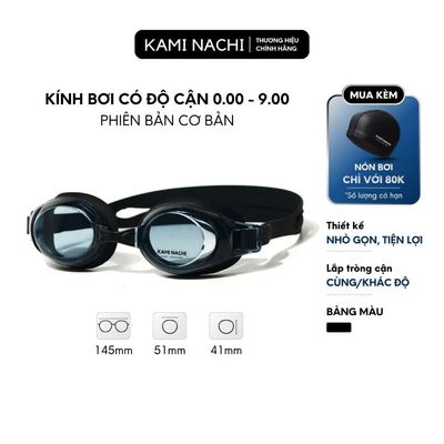 Kính bơi cận cho người lớn nam nữ có độ từ 1.5 độ đến 9.0 độ chính hãng KAMI NACHI