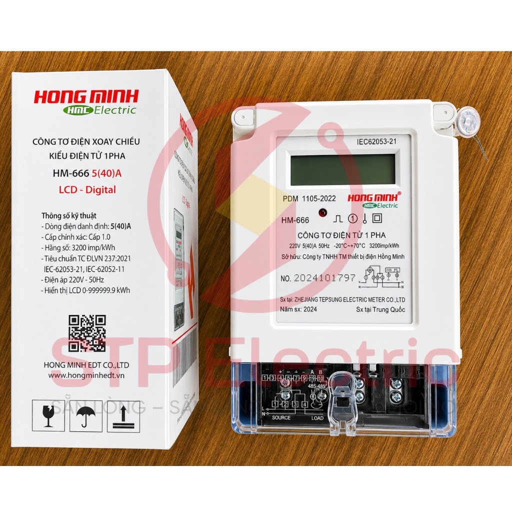 ⚡ CÔNG TƠ ĐIỆN TỬ 1 PHA HỒNG MINH HM663-5(60)A | HM666AL-5(40)A | HM666-5(40)A | HM669-5(60)A CHÍNH 