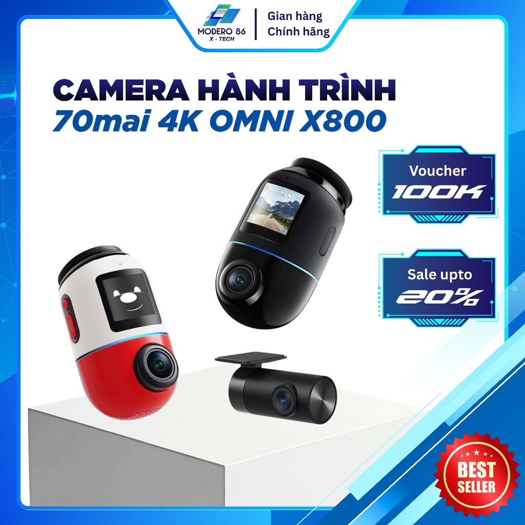 Camera hành trình 70mai Dash Cam 4K OMNI X800 - Phiên bản quốc tế - Modero86 X-tech