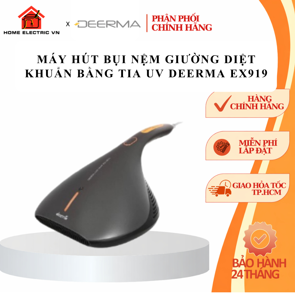 Máy Hút Bụi Nệm Giường Diệt Khuẩn Bằng Tia UV Deerma EX919 - BẢO HÀNH 12 THÁNG