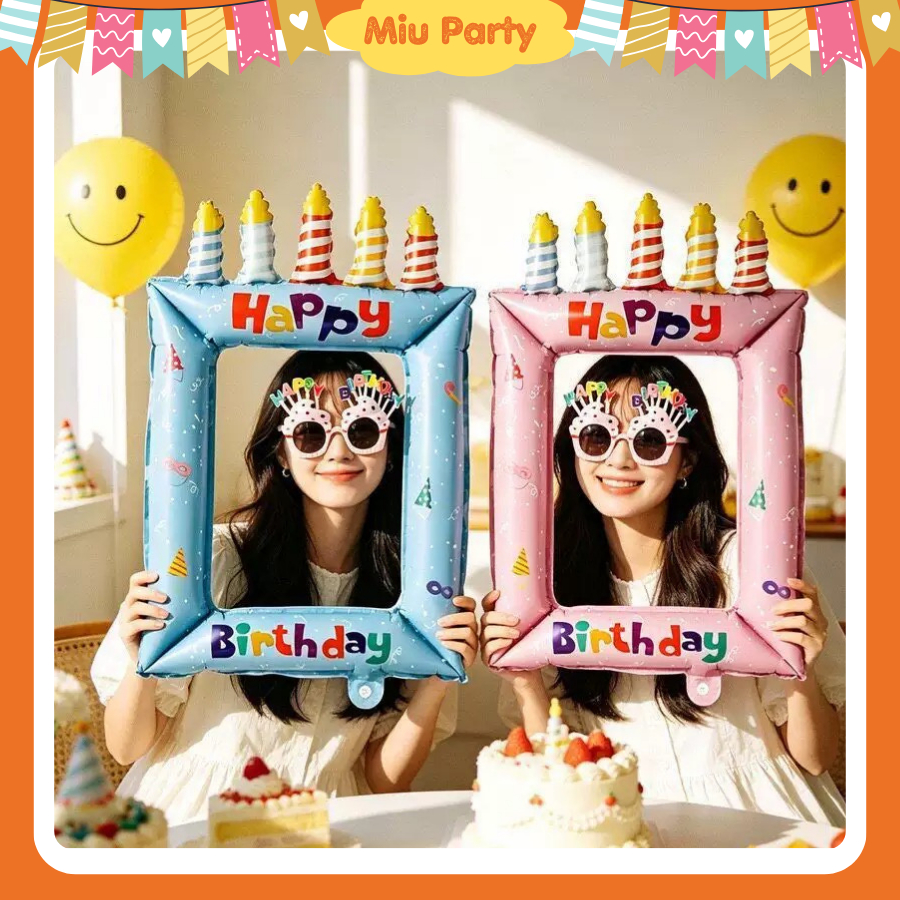 Bong Bóng Hình Khung Ảnh Chụp Ảnh Sinh Nhật - Miu Party