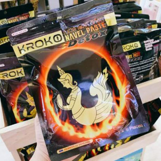 [CHÍNH HÃNG GÓI 5 MIẾNG] Dán Tan Mỡ Bụng Kroko Navel Paste Detox Thái Lan