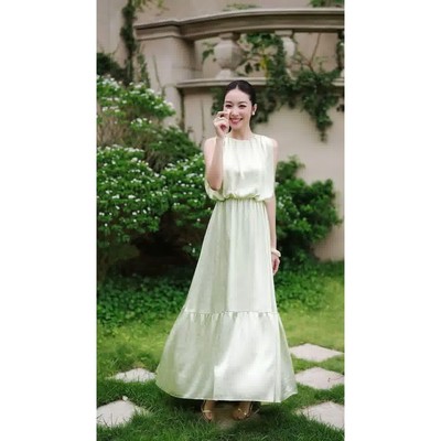 Đầm Lụa Tơ Nữ Dáng Xòe Không Tay Mềm Mát Đi Chơi Du Lịch Sang Chảnh 2MD20186