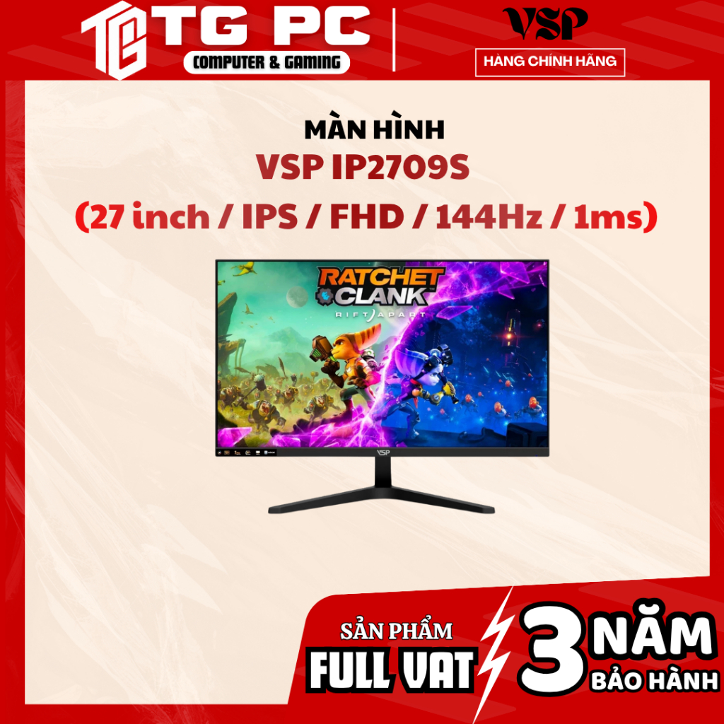 [FULL VAT] Màn Hình VSP IP2709S (27 inch / IPS / FHD / 144Hz / 1ms) - NEW CHÍNH HÃNG BẢO HÀNH 36 THÁ