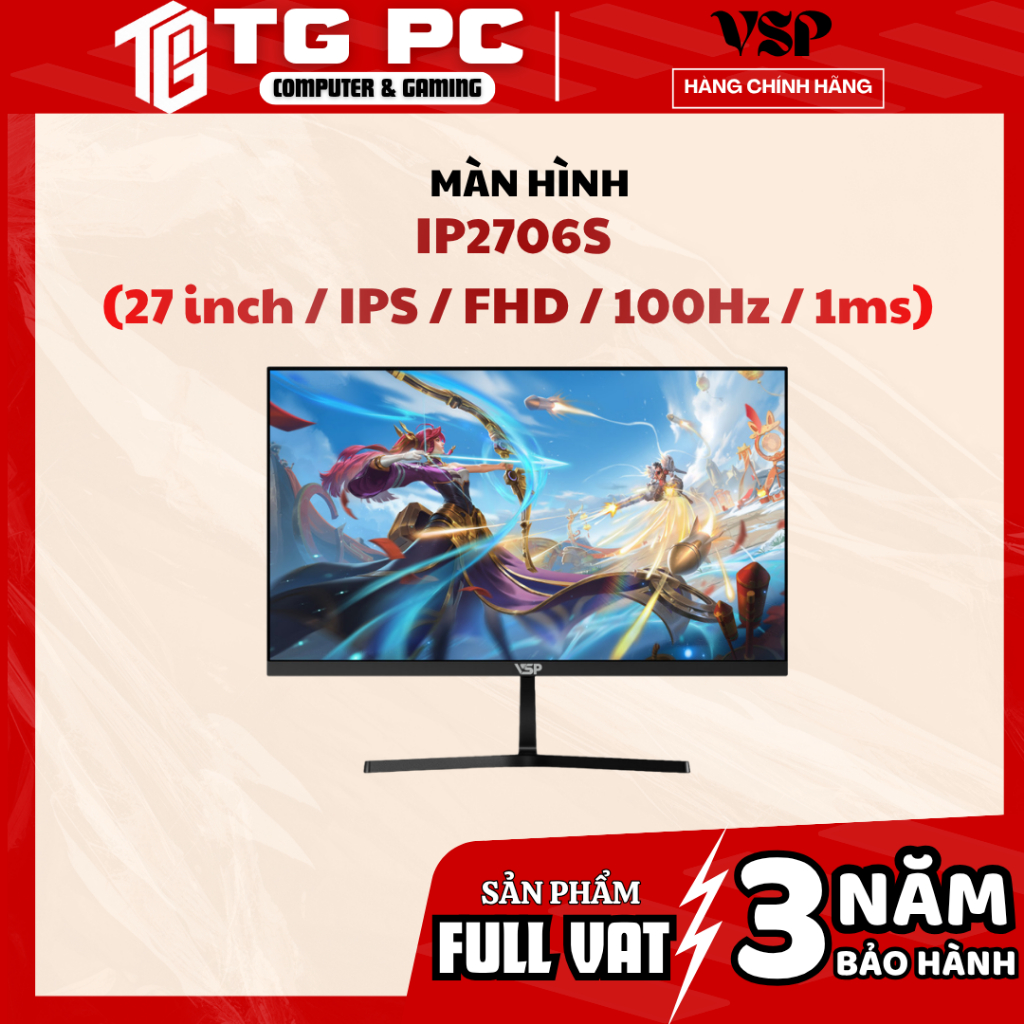 [FULL VAT] Màn Hình VSP IP2706S (27 inch / IPS / FHD / 100Hz / 1ms) - NEW CHÍNH HÃNG BẢO HÀNH 36 THÁ