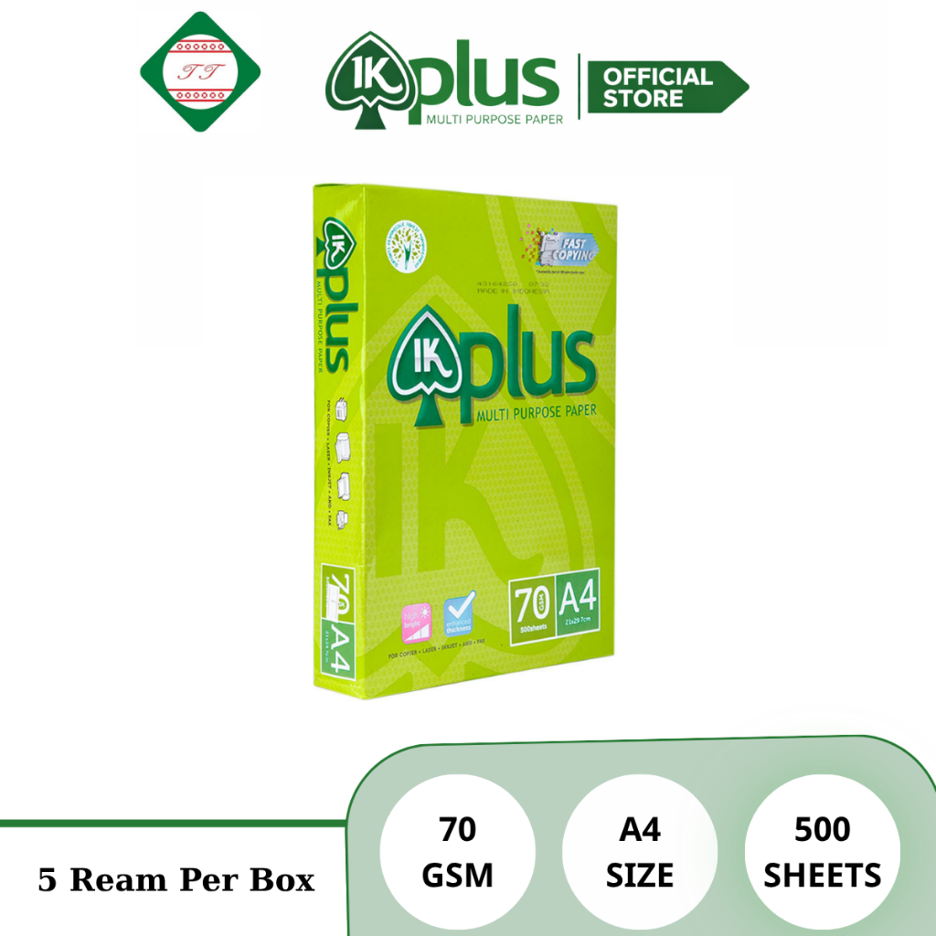 Giấy Photo Ik PLus 70gsm ( Thùng 5 ram)