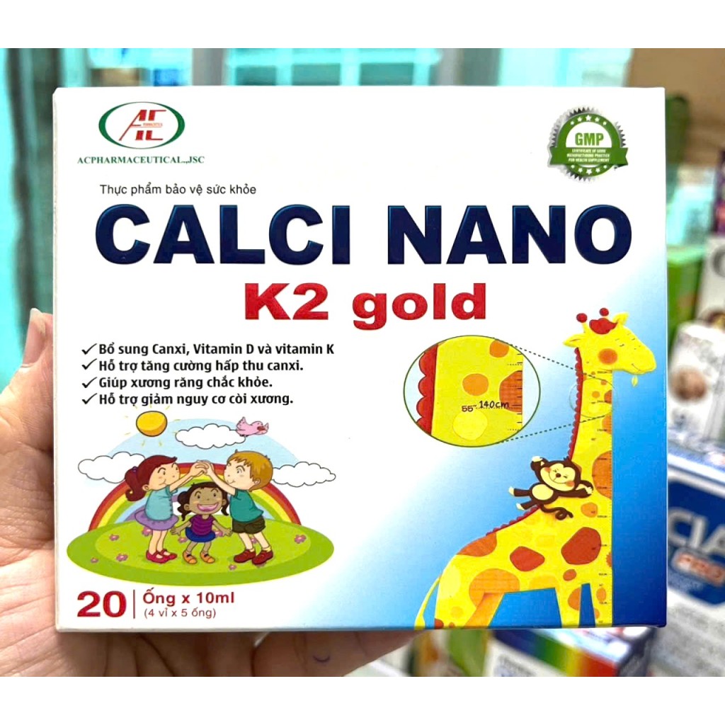 Calci nano K2 gold   NANO K2  phát triển chiều cao, kích thích ăn ngon, xương chắc khoẻ chống còi xư