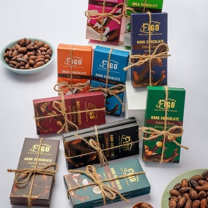 Combo Dark Chocolate & Milk Chocolate FIGO Mix Vị Tự Chọn Chocolate Nội Địa Việt Nam 50G