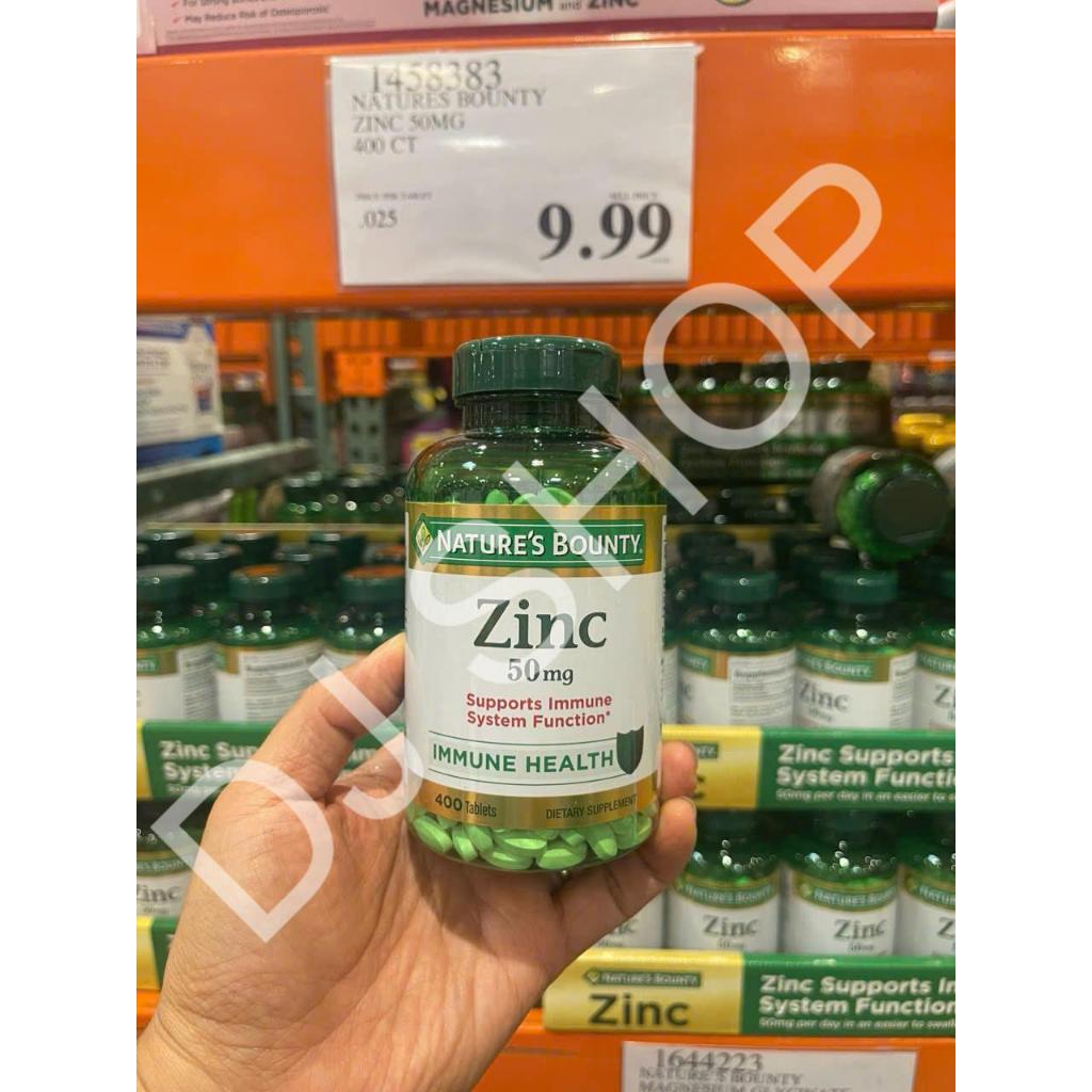 [SHOP DJ] Viên Uống Bổ Sung Kẽm ZinC 50mg Nature's Bounty 400v Mỹ
