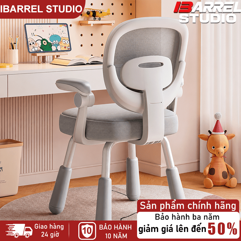 Ghế Học Sinh Chống Gù Cho Bé Ghế Ngồi Học Trẻ Em Bảo Vệ Cột Sống Điều Chỉnh Độ Cao Đệm Êm 4 Chân Chắc Chắn